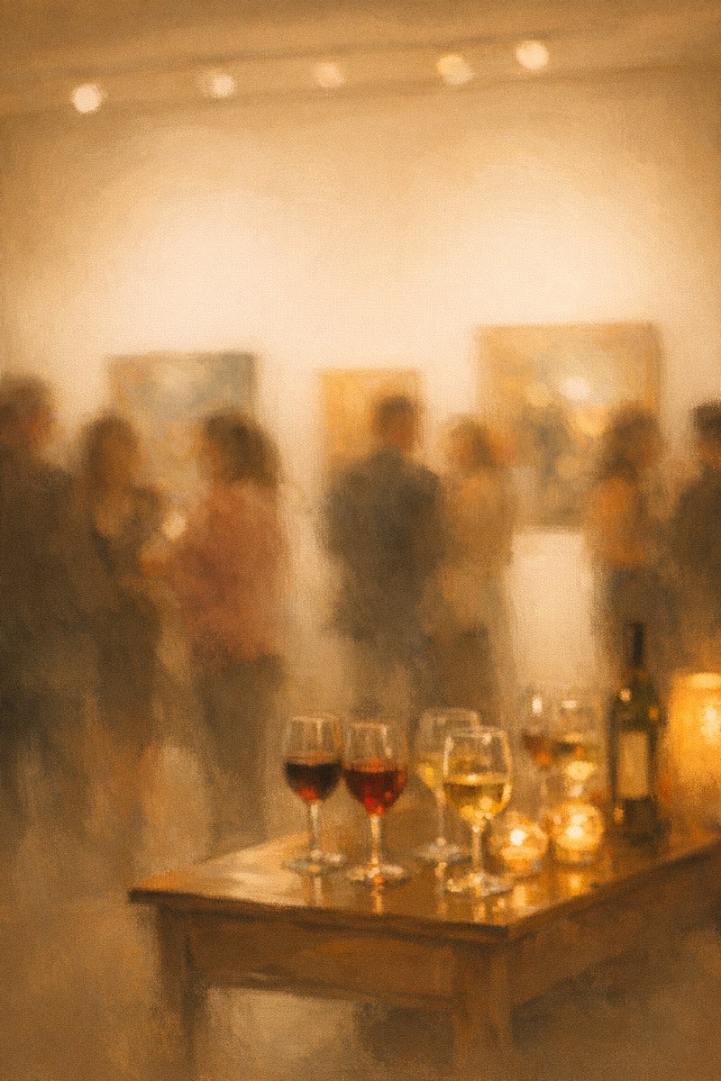 An exhibition opening at Aureum House